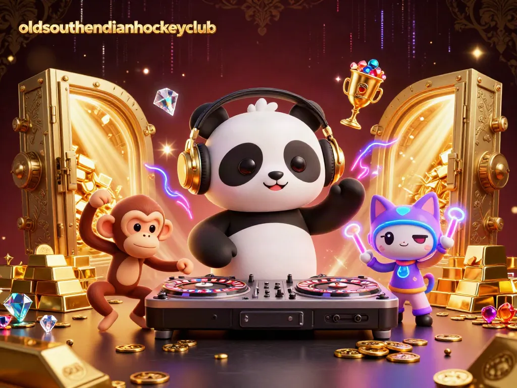 Experience thrilling fun at oldsouthendianhockeyclub with a vibrant 3D dance scene, showcasing casino elements.