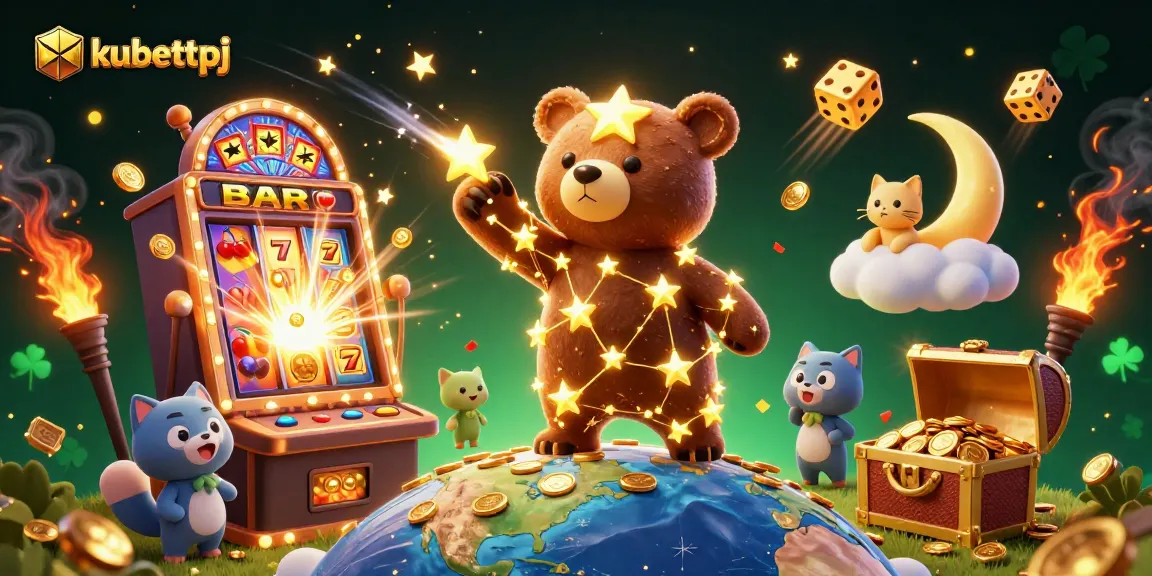 Spin jackpots and scoop gold coins with kubettpj's engaging 3D casino scene!