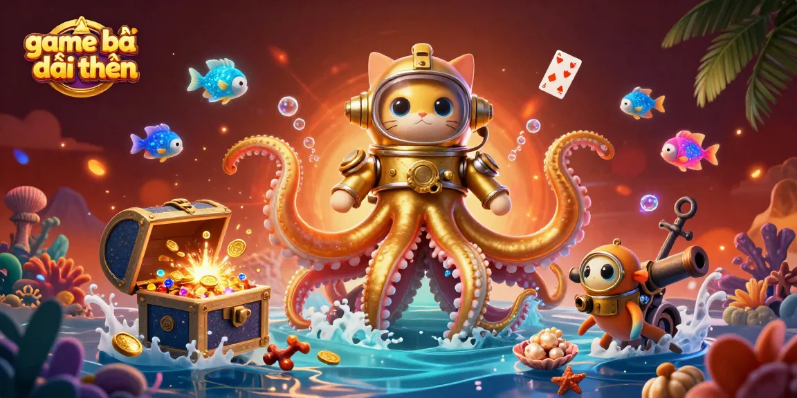 Experience thrilling game bài đổi thưởng action with vivid characters and bursting treasures in this dynamic casino illustration.