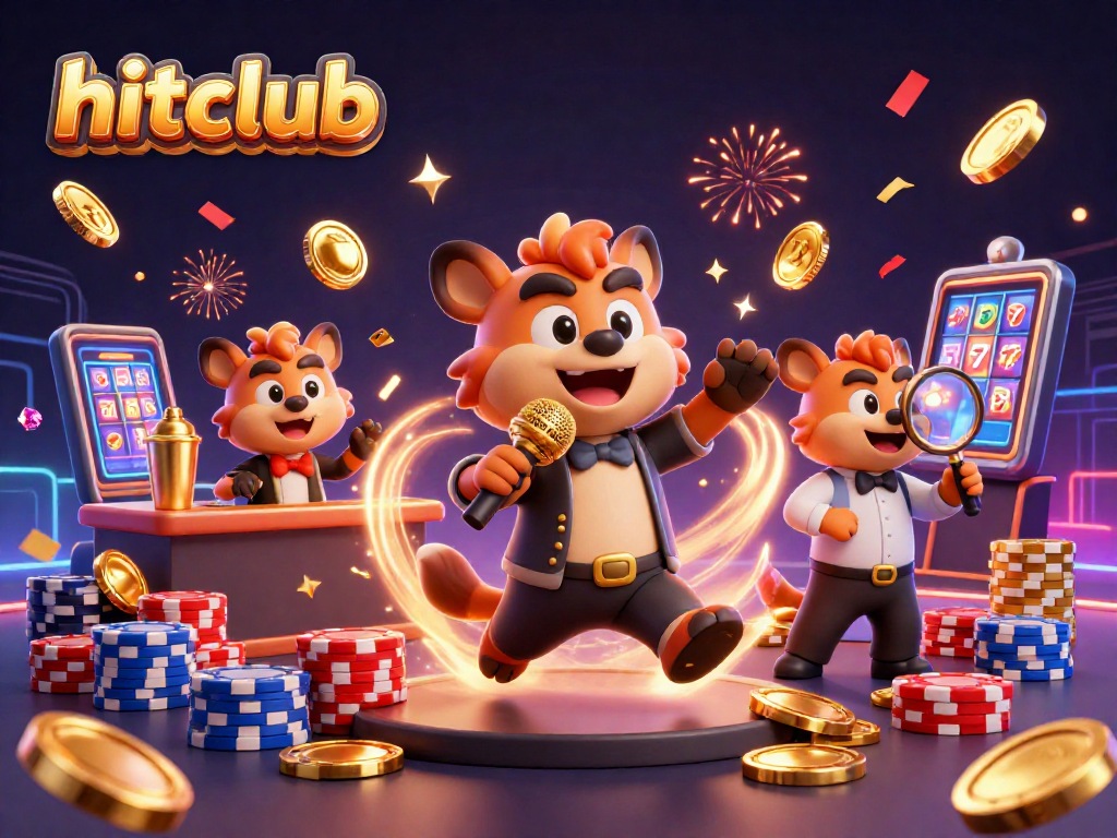 Enter the hitclub with hyenas serving drinks, telling jokes, and ensuring safety at a vibrant casino!