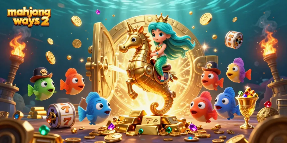 Engage with mahjong ways 2 in a vibrant underwater scene filled with animated characters and gambling elements.