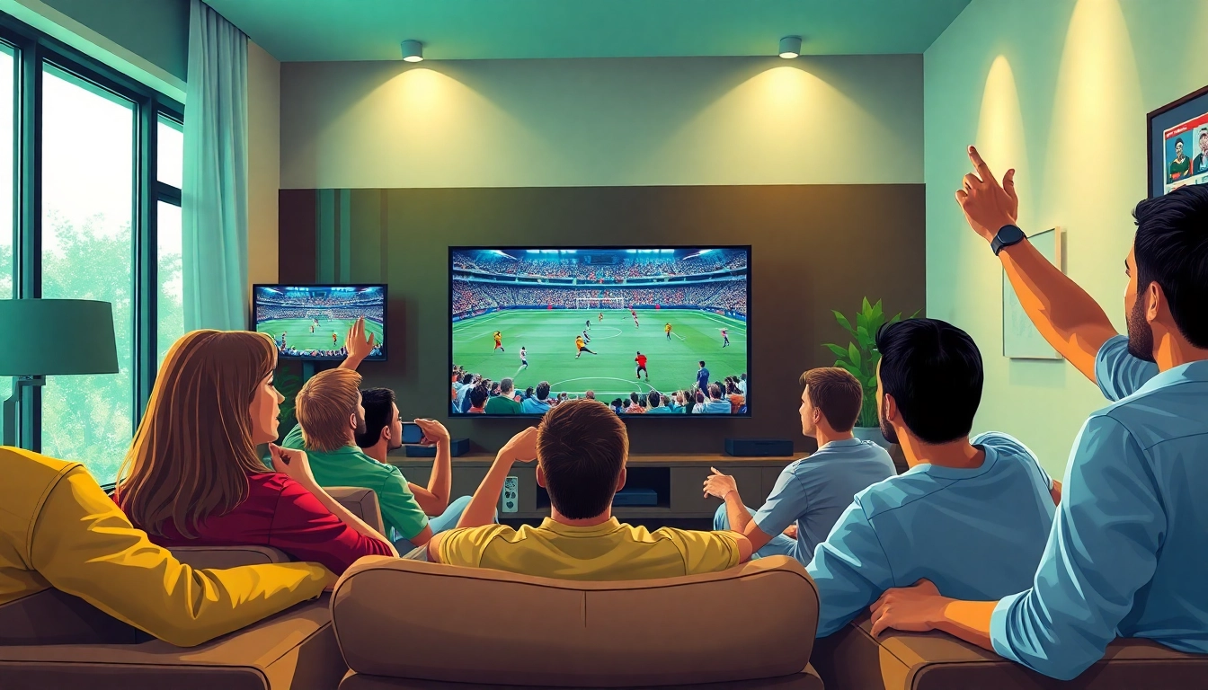 Exciting online sports community at joemadfan.com enjoying a live soccer match.