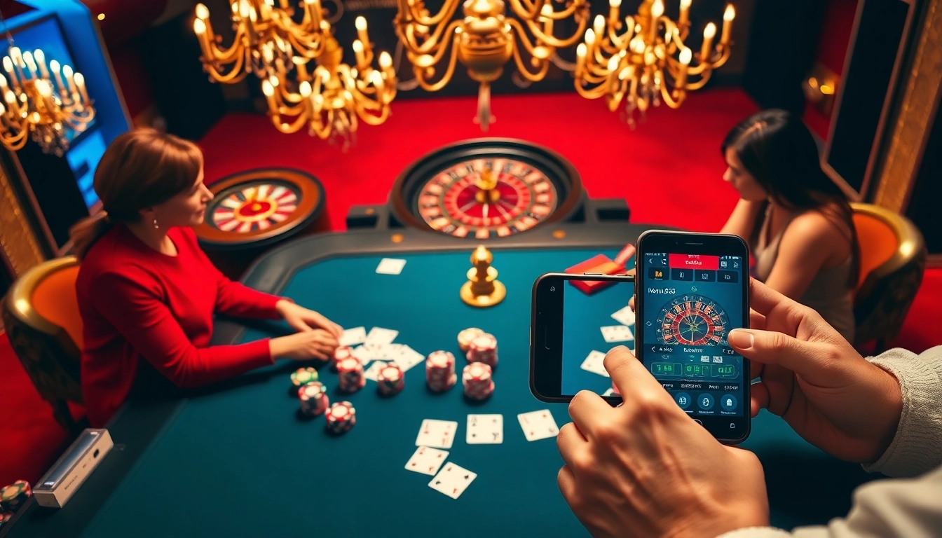 Engaged players at a poker table experience thrills at NOHU666, showcasing luxury and excitement in gambling.