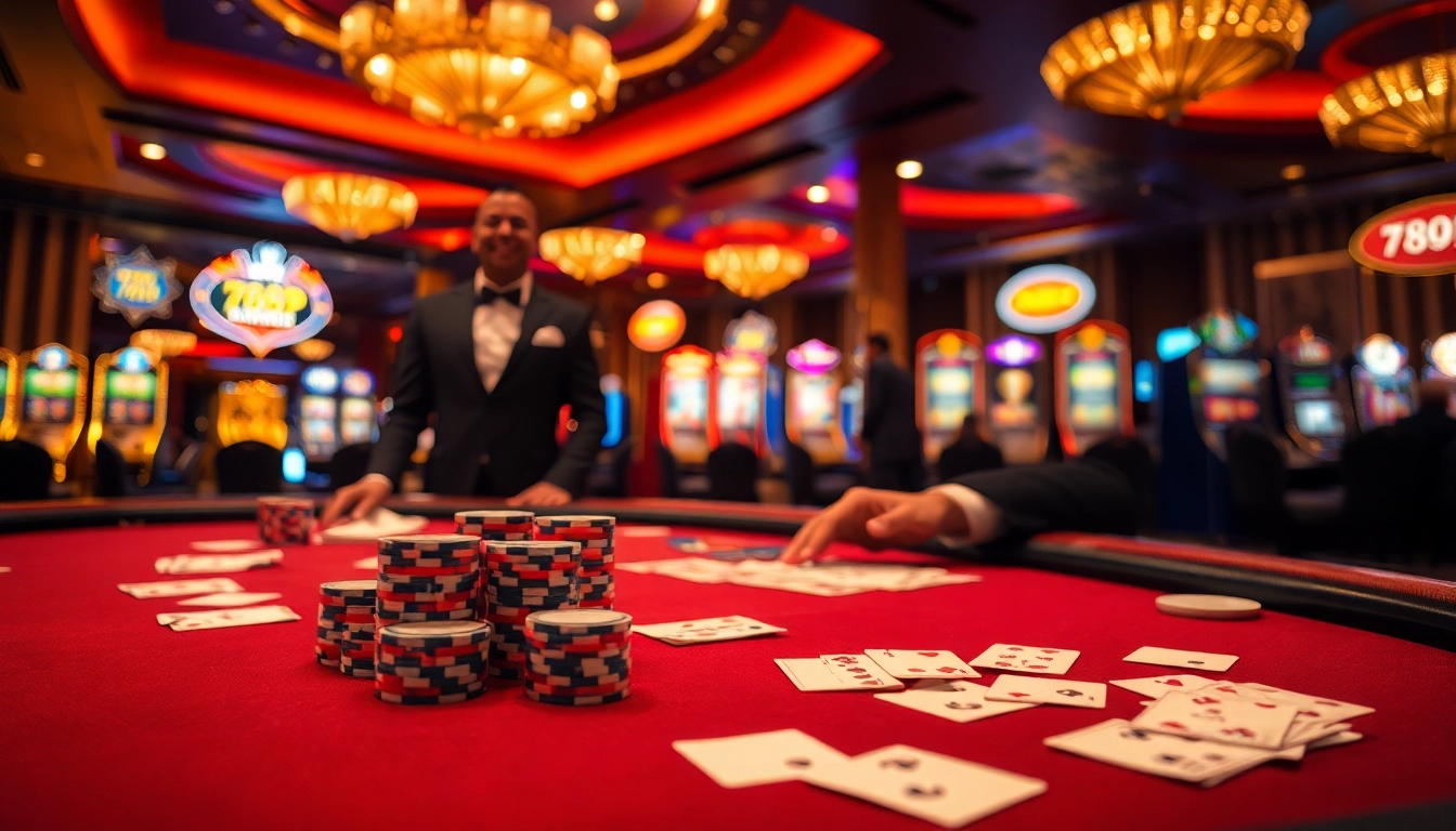 Engage in high-stakes poker action at 789P casino with vibrant chips and betting slips.