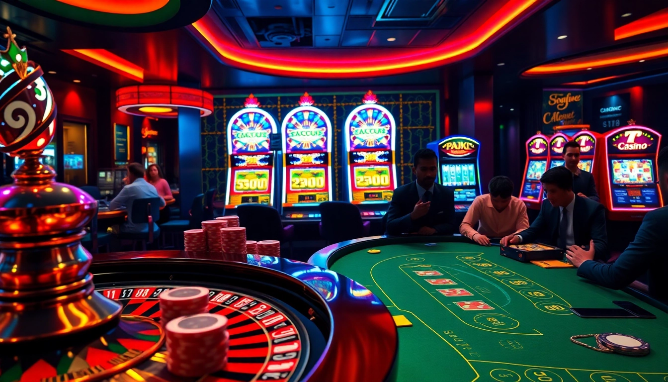 Engaged players enjoying diverse games at 888new.com in a luxurious casino setting.