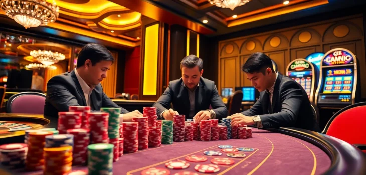 Experience the excitement with xx88 kjc at a vibrant poker table showcasing intense gameplay.