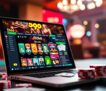 An engaging online casino scene showcasing 566, featuring vibrant games, colorful chips, and promotional offers in a modern interface.