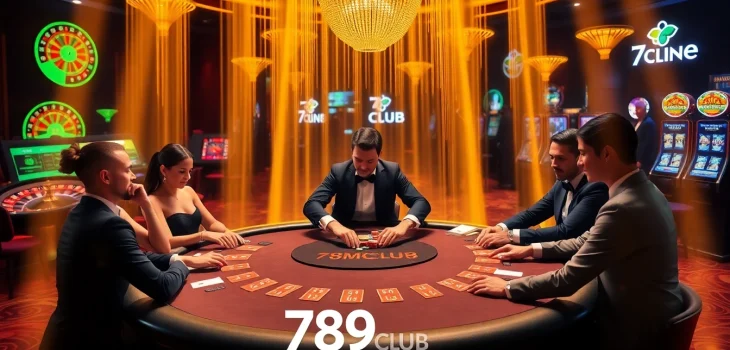 Experience the thrill of poker at 789club with players engaged in intense gameplay.