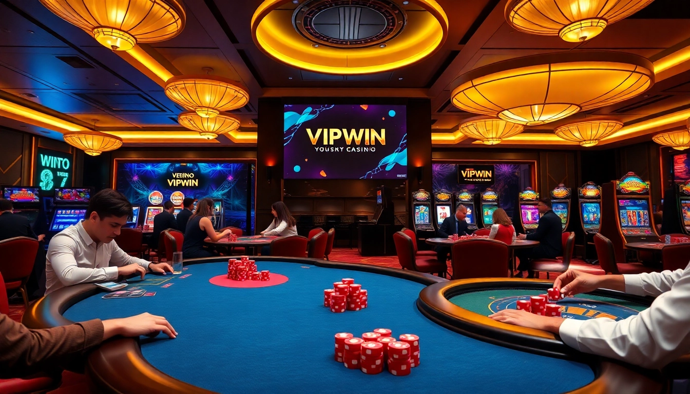 Experience thrilling gaming action at VIPWIN in a luxurious casino atmosphere.