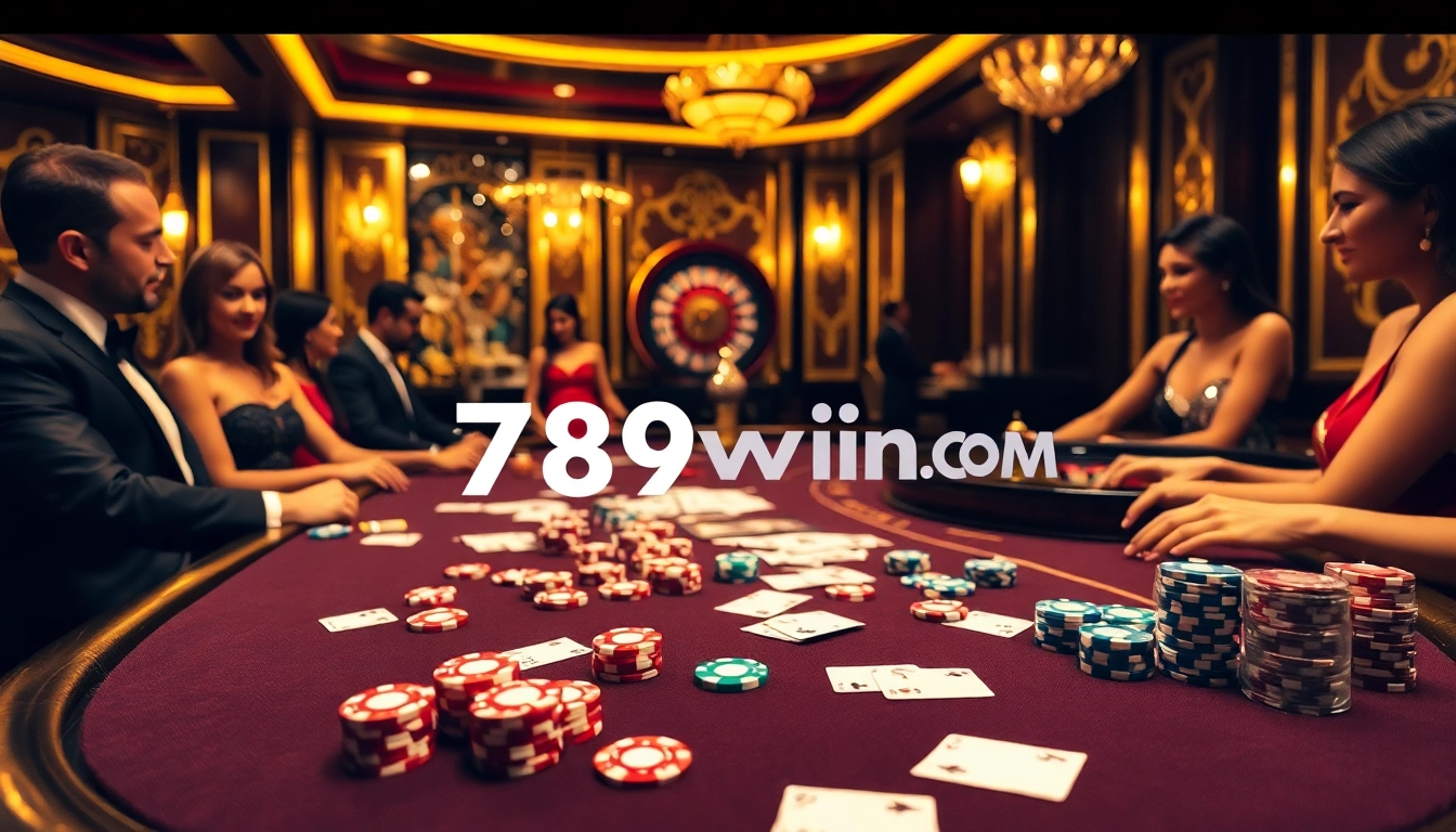 Experience thrilling gameplay at 789win. com with vibrant casino tables and chips.