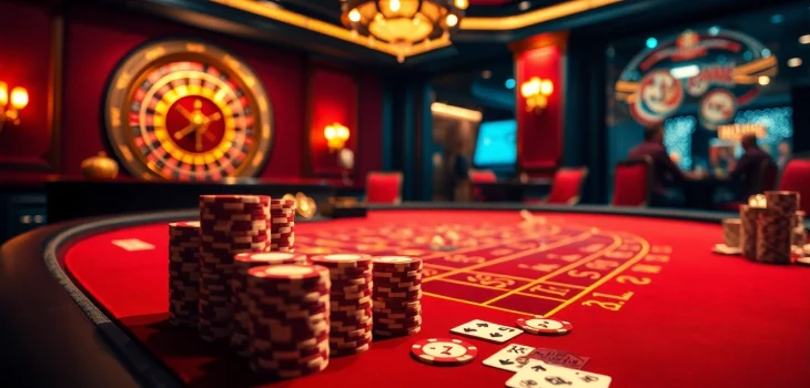 Experience the thrill of playing at mb66.ski with vibrant casino tables and winning moments.