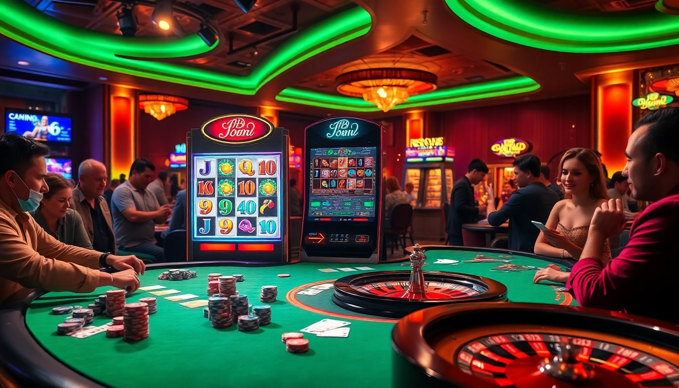 A thrilling gaming experience featuring the ibo slot machine with vibrant visuals and engaging players.