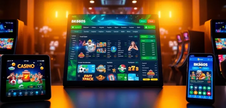 Dynamic online gaming interface representing bk860s.com with vibrant colors and engaging design.