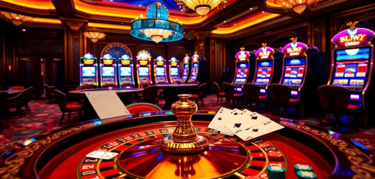 Experience immersive casino gaming at MMOO with elegant roulette tables and vibrant atmosphere.