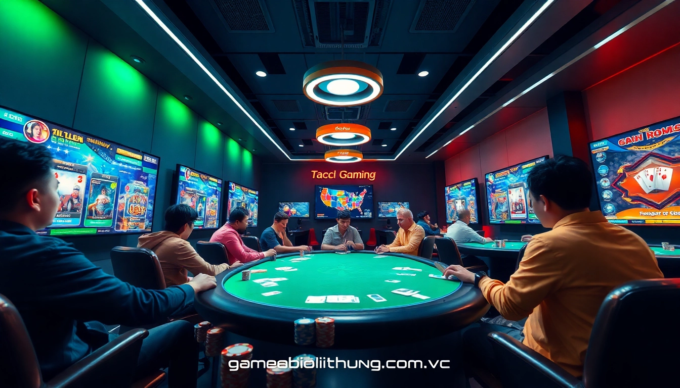 Exciting online gaming environment at gamebaidoithuong.com.vc showcasing vibrant card games.