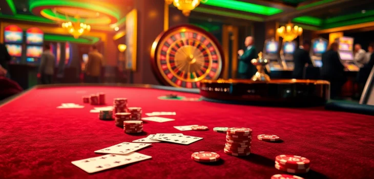 Playing cards and vibrant poker chips set at an elegant table, elevating the gaming experience at https://ww88.directory/.