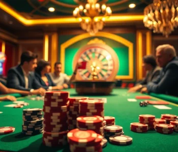 Players enjoying a thrilling card game at Go 88 casino, featuring vibrant poker chips and luxurious ambiance.