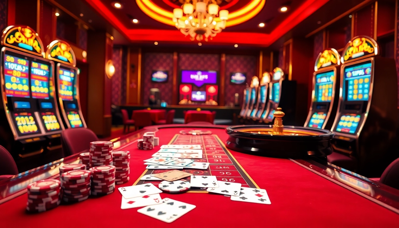 Engaging scene of luxury gambling with high-stakes poker, showcasing nhà cái vin88’s vibrant atmosphere