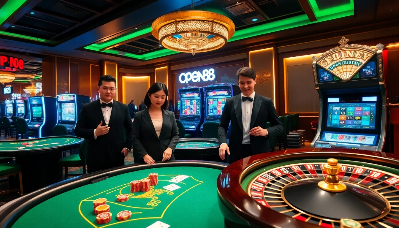 OPEN88 offers a thrilling casino experience with vibrant tables and high-stakes gaming.