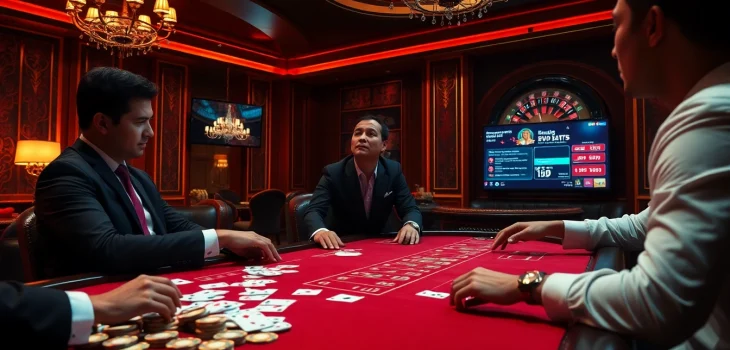 Experience high-stakes gaming at tructiepthethao.co with intense poker action and luxurious atmosphere.