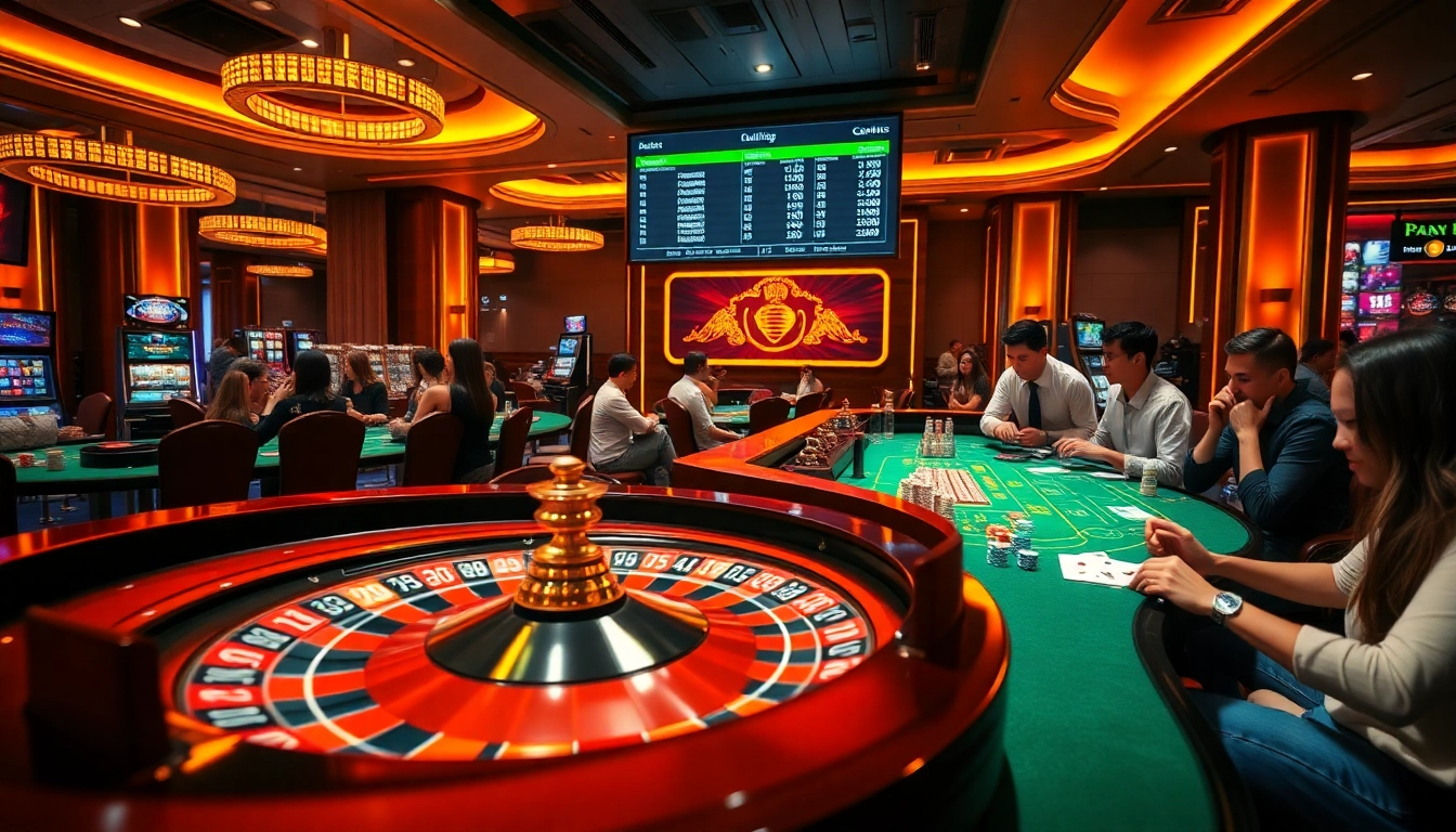Experience the excitement of gambling at https://88new.autos/ with players engaging at vibrant casino tables.