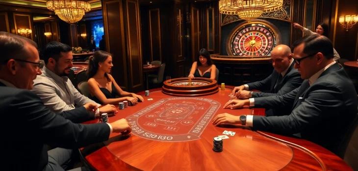 Experience an exciting Texas Hold'em game at https://sunwin5.org/ with dazzling casino visuals and vibrant atmosphere.