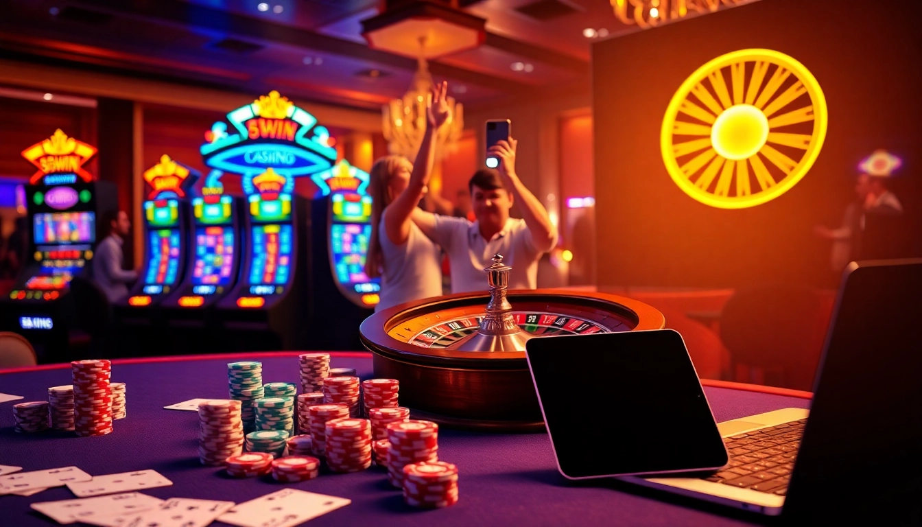 Experience the thrill of online gaming with 58WIN as players engage in various casino games.