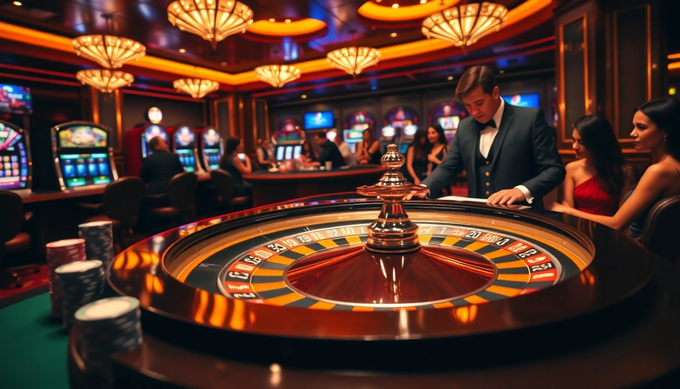 Engaging gaming experience at https://dagaz.com.co/ with players enjoying roulette and slot machines.