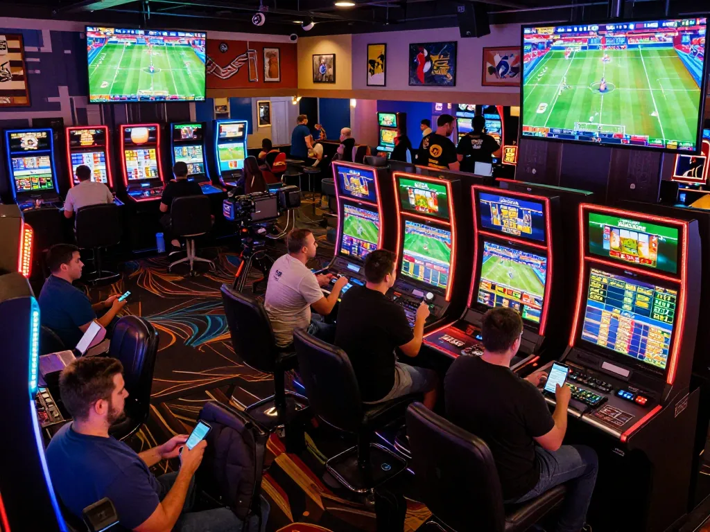 N188 players engaging in live sports betting action, showcasing dynamic odds updates and vibrant ambiance.