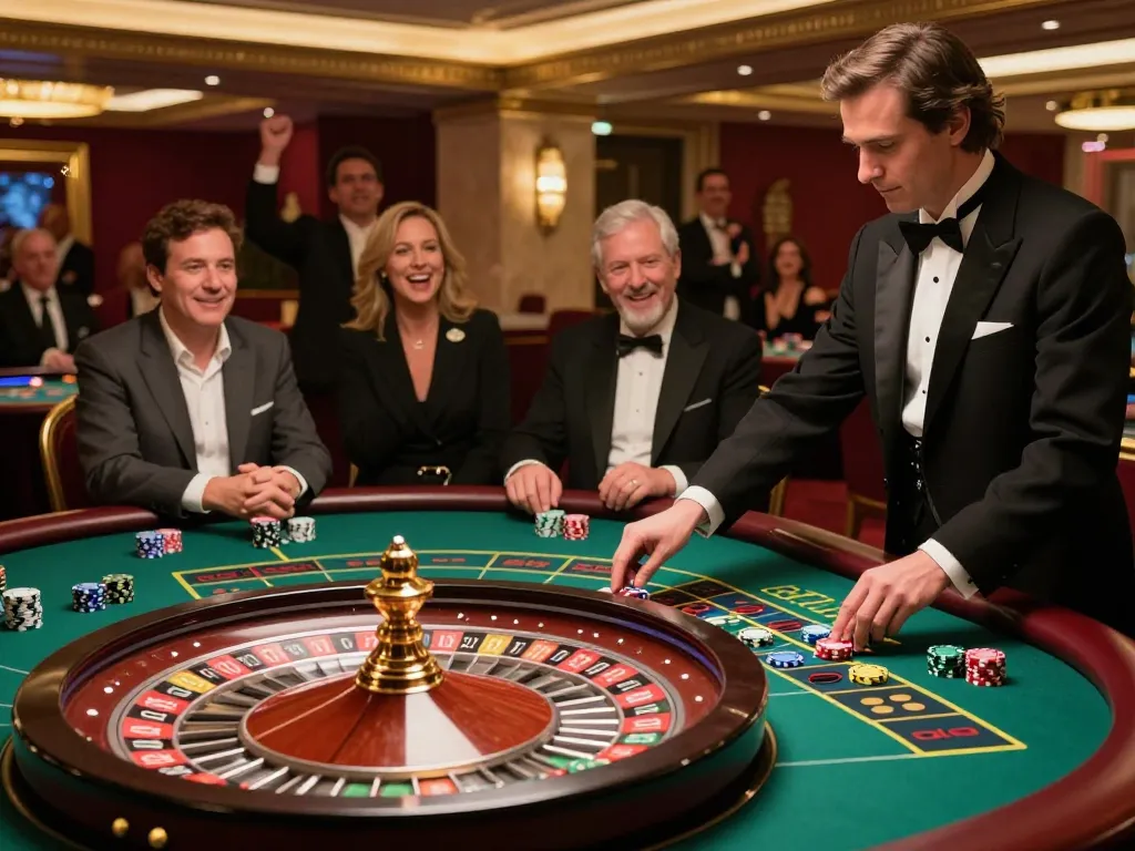 Experience the excitement at https://fa88.team/ with players placing bets on a vibrant roulette table.