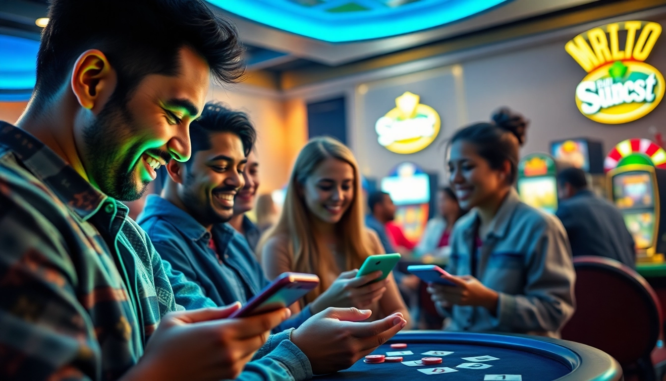 Engaged players enjoying the Sonclub gaming app in a vibrant online setting.