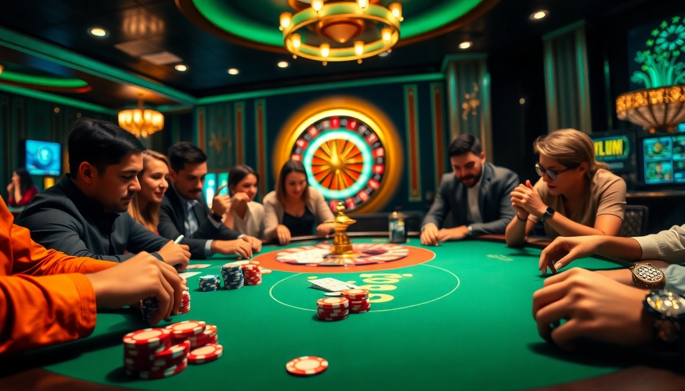 Experience the thrill of gaming at uu88's luxurious casino, featuring high-stakes poker action.