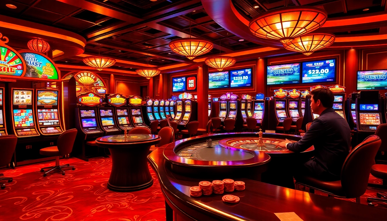 Experience thrilling gameplay at MM 88 with vibrant slot machines and professional dealers.