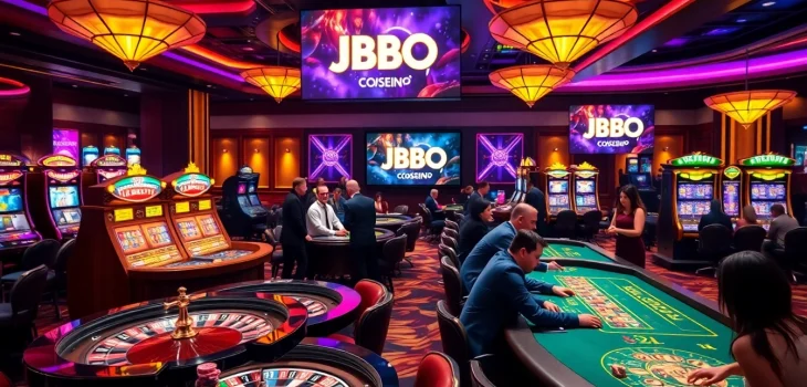 Engage in thrilling gameplay at the JBO casino, featuring interactive tables and vibrant visuals.