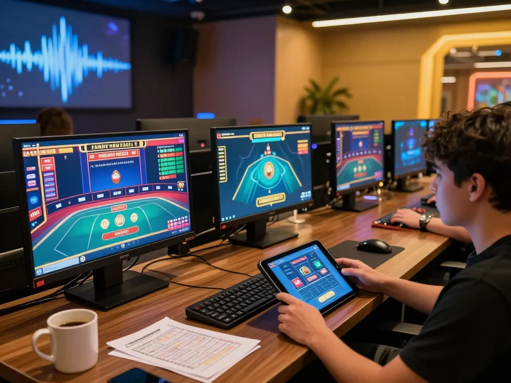 Engaged user playing live dealer game on tg88, showcasing interactive online gaming setup.