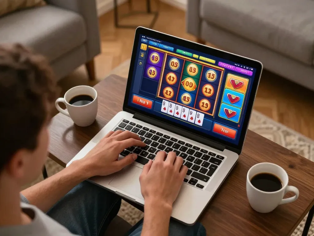 Using the NK88 link to engage in dynamic online gaming activities from a comfortable home setup.