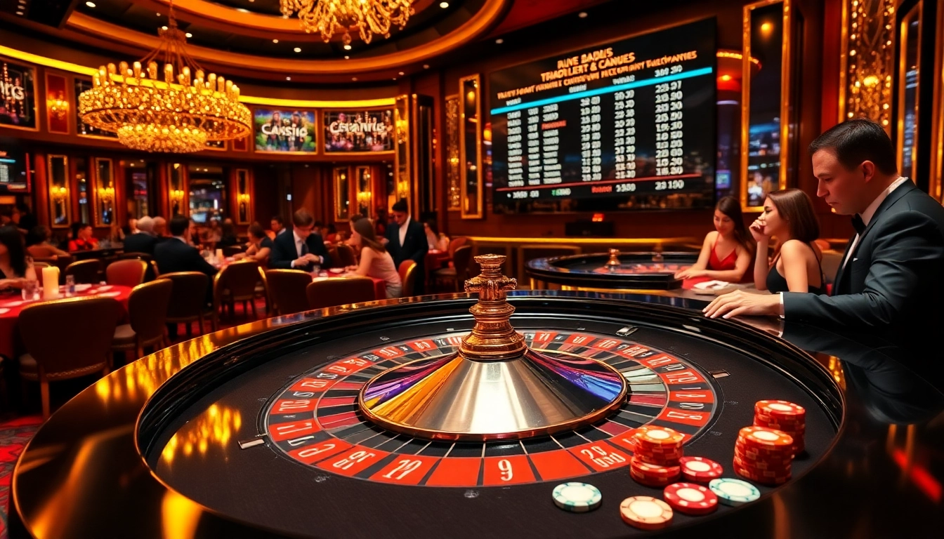 Engaging players at the roulette table with excitement at https://tr88.autos/ in a luxurious casino setting.