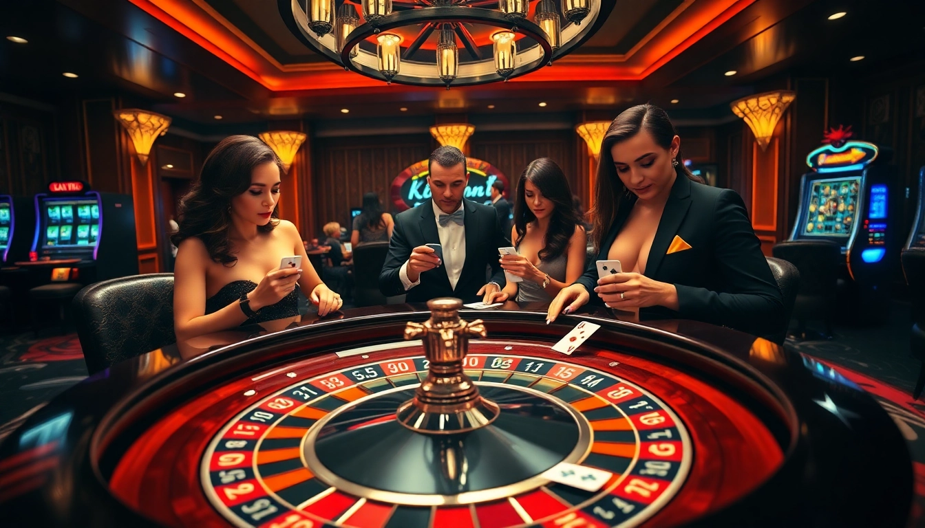 Experience thrilling gameplay at https://kuwin1.club/ with vibrant casino visuals showcasing roulette and poker action.