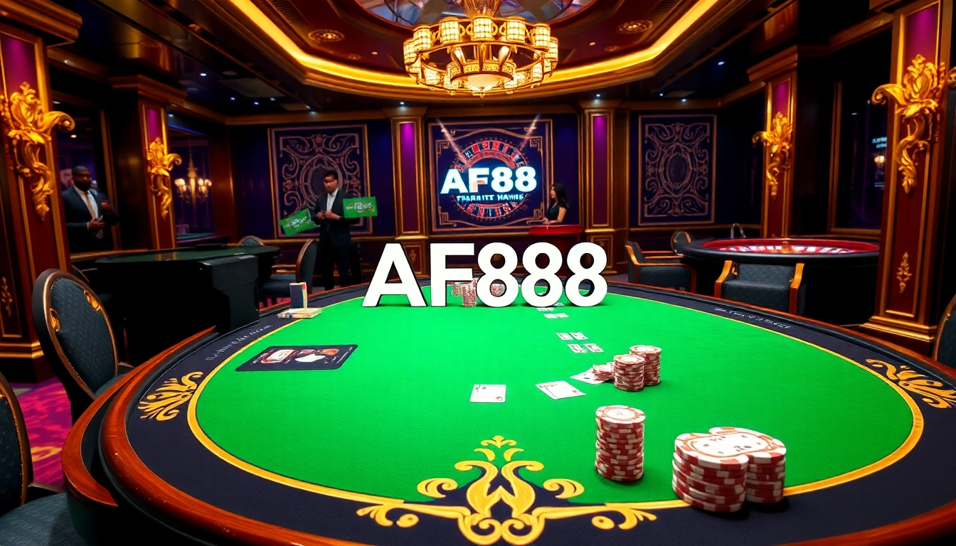 Experience an exciting game night at AF88 with poker chips and cards on a lavish table.