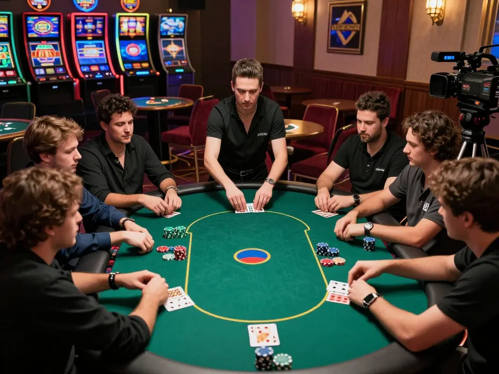 Players engaged in high-stakes poker at f168.osaka casino, showcasing strategy and excitement