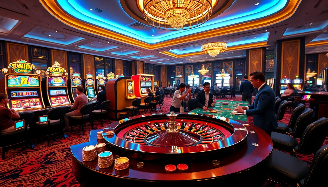 Exhilarating casino experience showcasing nhà cái 58WIN with roulette, slots, and mobile betting.