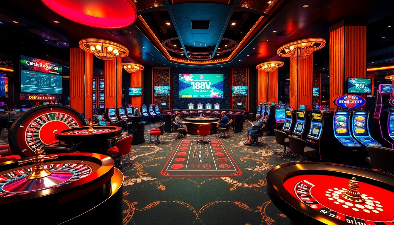 Experience the luxury of casino gaming at https://188v.today/ with vibrant roulette wheels and engaging players.