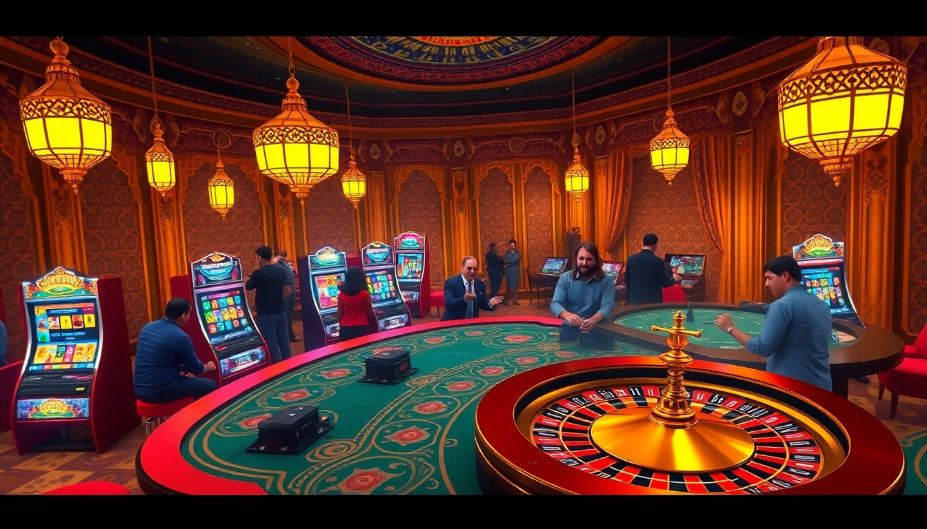 Experience the excitement of เกม สล็อต u31 เข้า สู่ ระบบ in a vibrant, luxurious casino setting.
