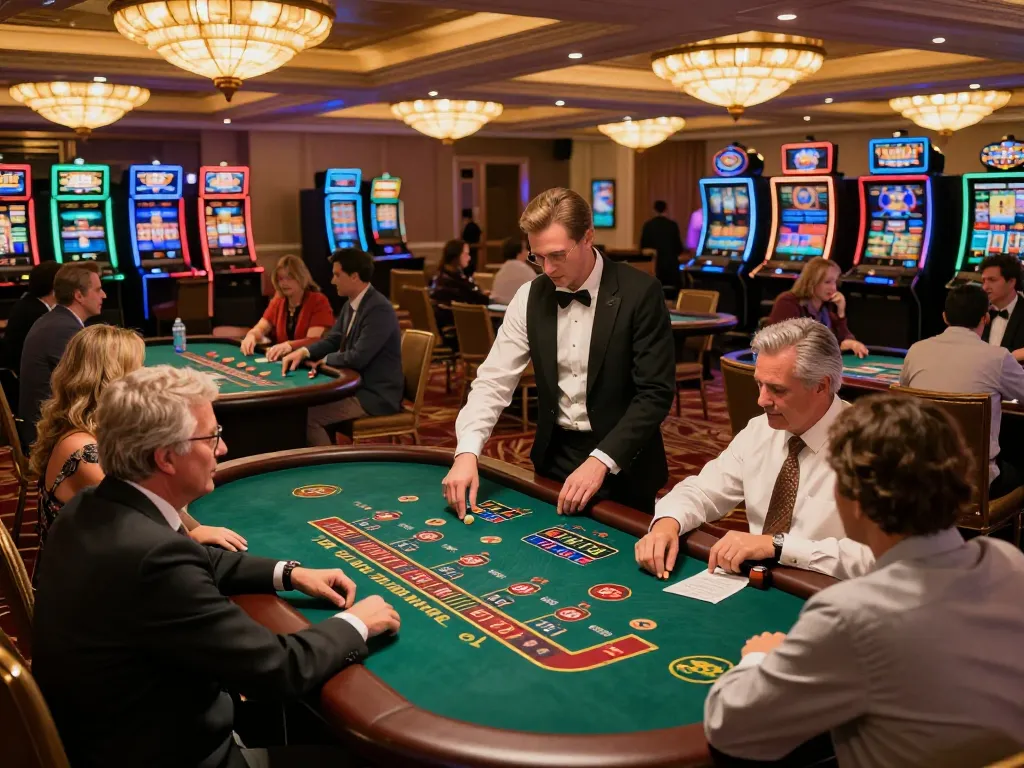 Players enjoying a thrilling gaming experience at the sc88 casino floor, showcasing excitement and strategy in action