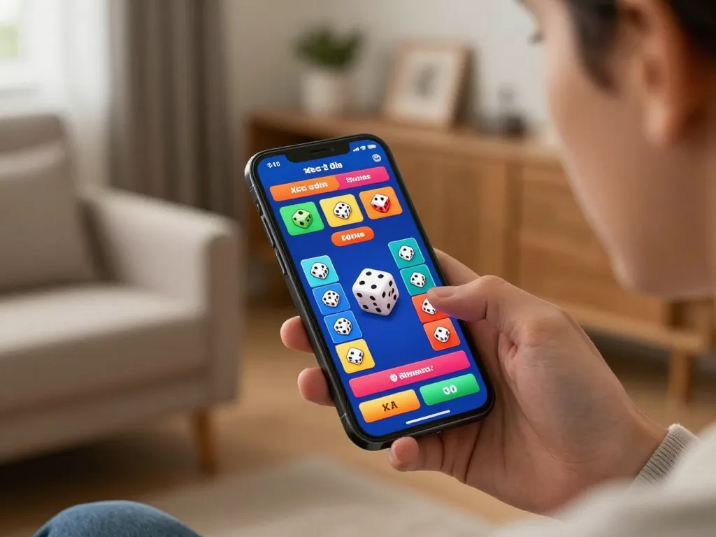 Xóc đĩa online gameplay on smartphone screen, showcasing animated betting interface and engaging atmosphere.