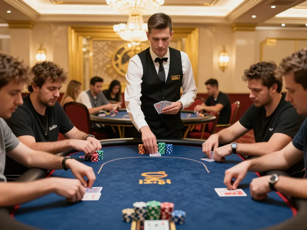 Sunwin poker players focused on strategy during an intense high-stakes game at a stylish casino