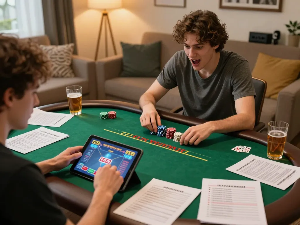 Hitclub player enjoying a dynamic online poker game with bankroll management notes, reflecting responsible gambling