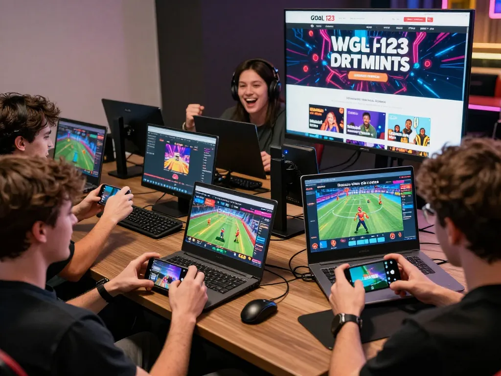 Players enjoying gaming on Goal 123 platform with vibrant interfaces and interactive elements.
