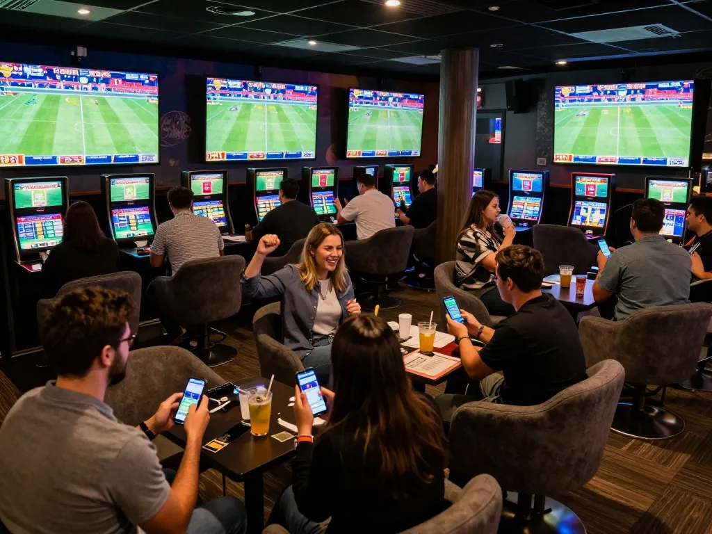 Experience the excitement of thể thao mb66 with vibrant sports betting scenes filled with enthusiastic bettors.