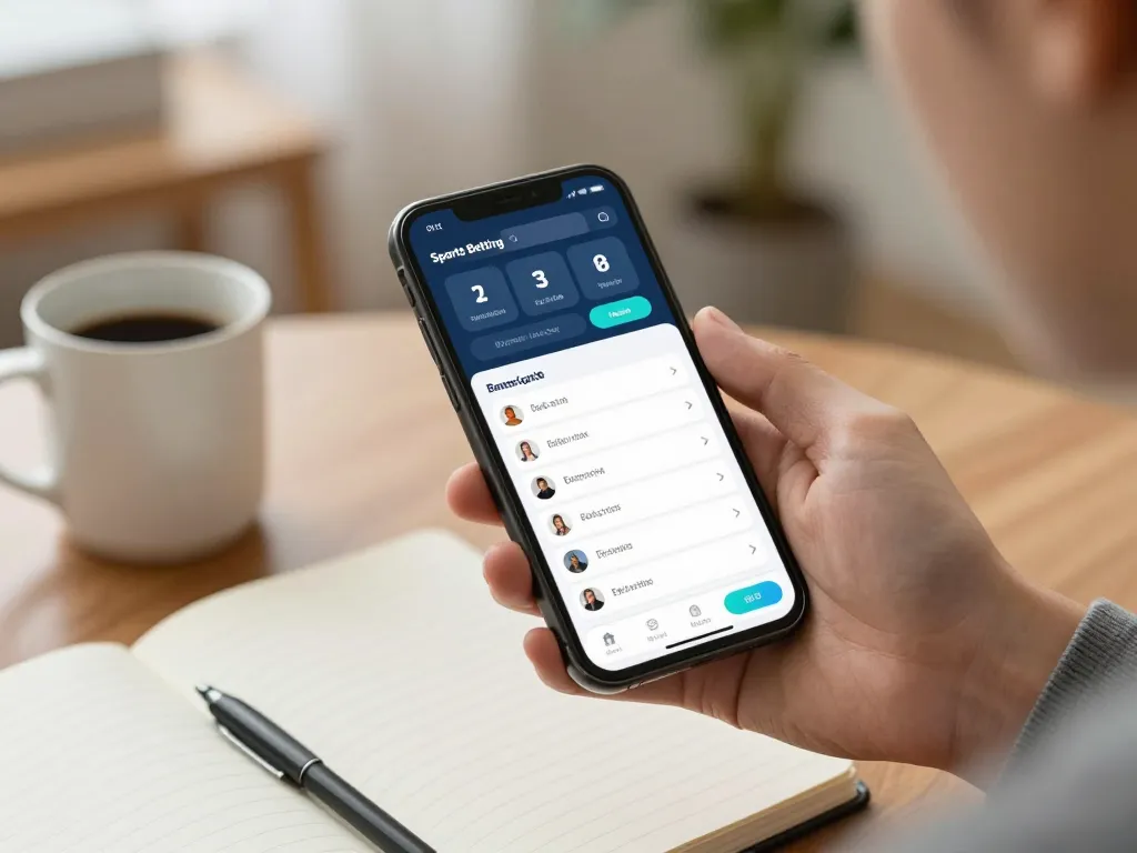 good88 sports betting on a smartphone in a comfortable home setting with strategic notes visible